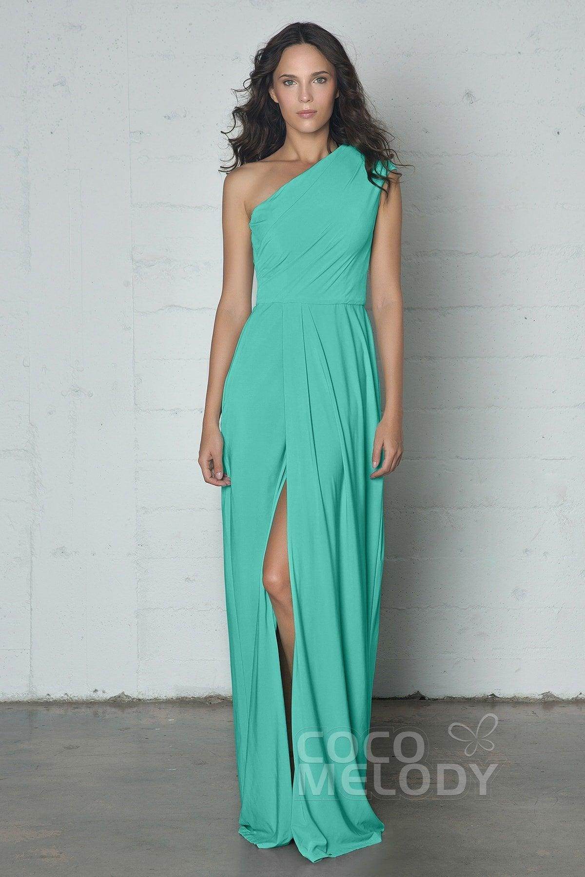 Sheath-Column Floor Length Knitted Fabric Dress COZF17010 - COCOMELODY